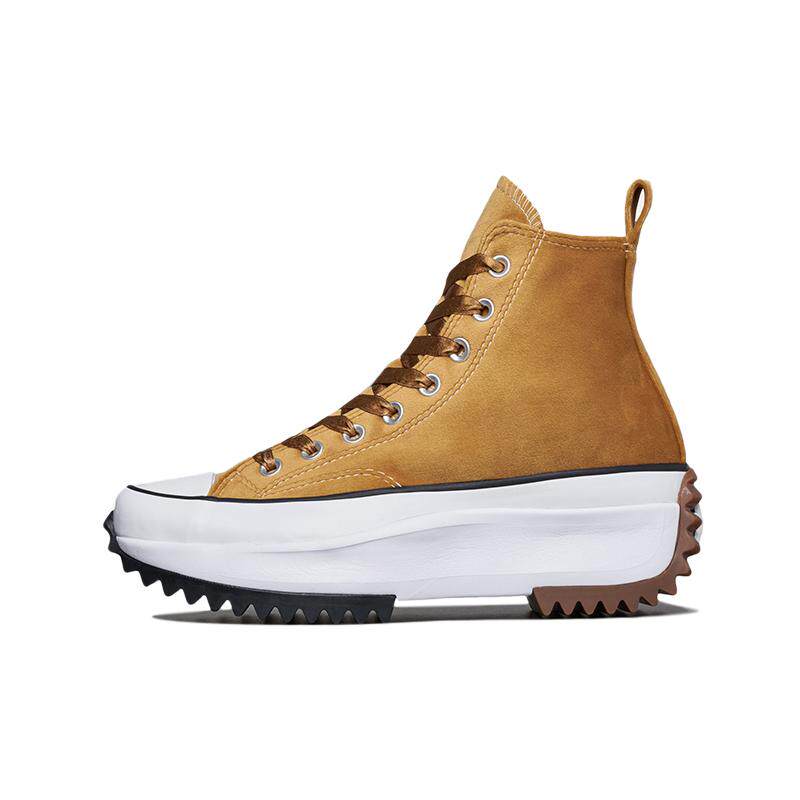 Converse Run Star Hike 百搭高帮帆布鞋 男女同款 姜黄
