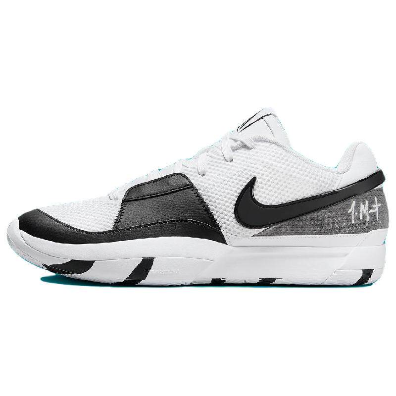 Nike Ja 1 圆头舒适 耐磨透气 低帮 篮球鞋 男款 黑白 国外版