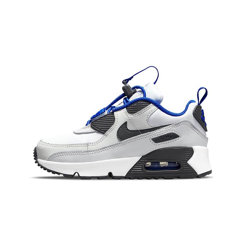 Nike Air Max 90 Toggle 潮流运动 防滑 低帮 跑步鞋 中童 灰