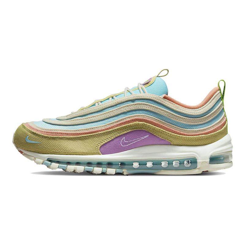 Nike Air Max 97 复古 透气 低帮 跑步鞋 男款 白绿