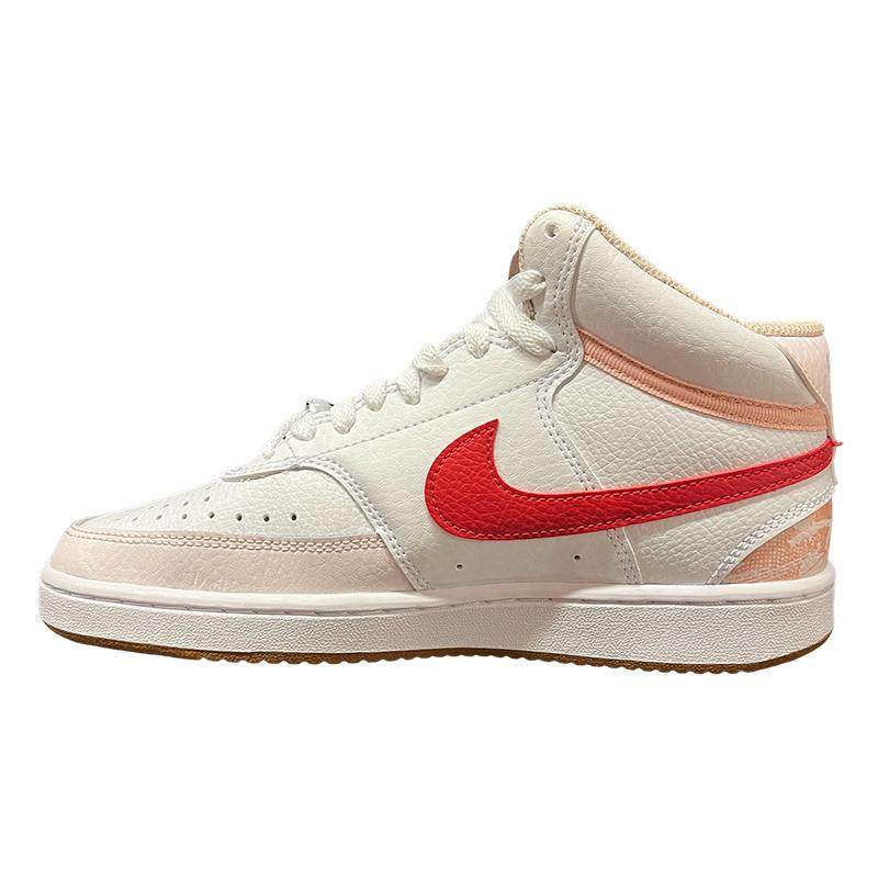 Nike Court Vision Mid 皮革 防滑耐磨 中帮 板鞋 GS 白红,运动鞋new,跑步鞋,淘宝优惠券,粉丝福利购,淘宝优惠卷