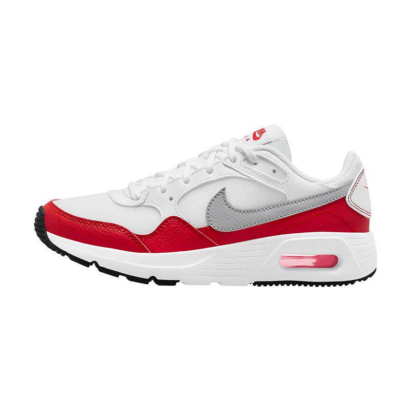 Nike Air Max SC (GS) 低帮复古跑步鞋 白红