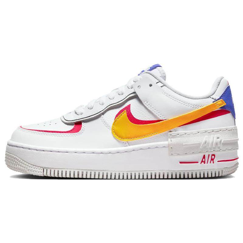 Nike Air Force 1 Shadow 耐磨透气 低帮 板鞋 女款 白黄红,运动鞋new,跑步鞋,淘宝优惠券,粉丝福利购,淘宝优惠卷