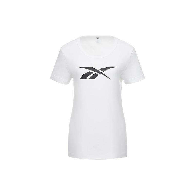 Reebok  经典LOGO简约运动休闲百搭短袖 T恤 女款 白色