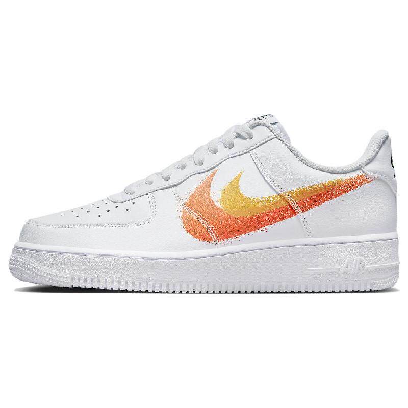 Nike Air Force 1 '07 low 低帮 板鞋 男女同款 白橙色