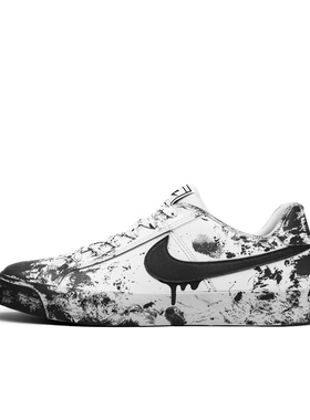 【定制球鞋】Nike Court Royale 暗夜迷踪 晕染 黑白 BQ4222-103