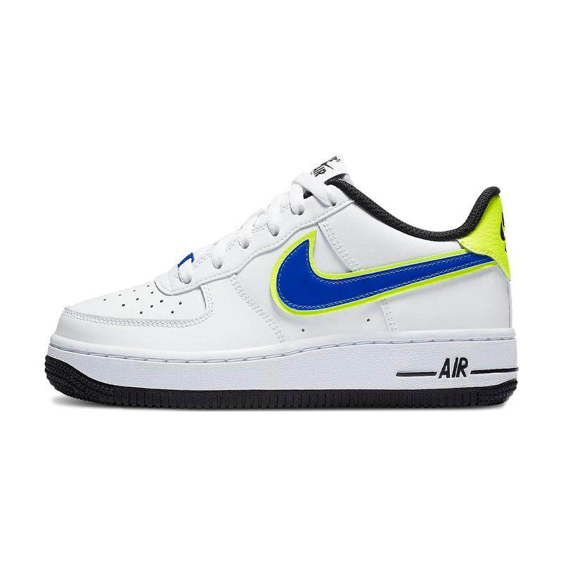 Nike Air Force 1 '07 (GS) 低帮复古板鞋 白蓝黄,运动鞋new,跑步鞋,淘宝优惠券,粉丝福利购,淘宝优惠卷
