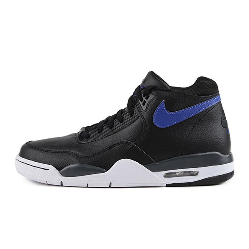 Nike Flight Legacy AJ4 皮面 高帮复古篮球鞋 黑蓝