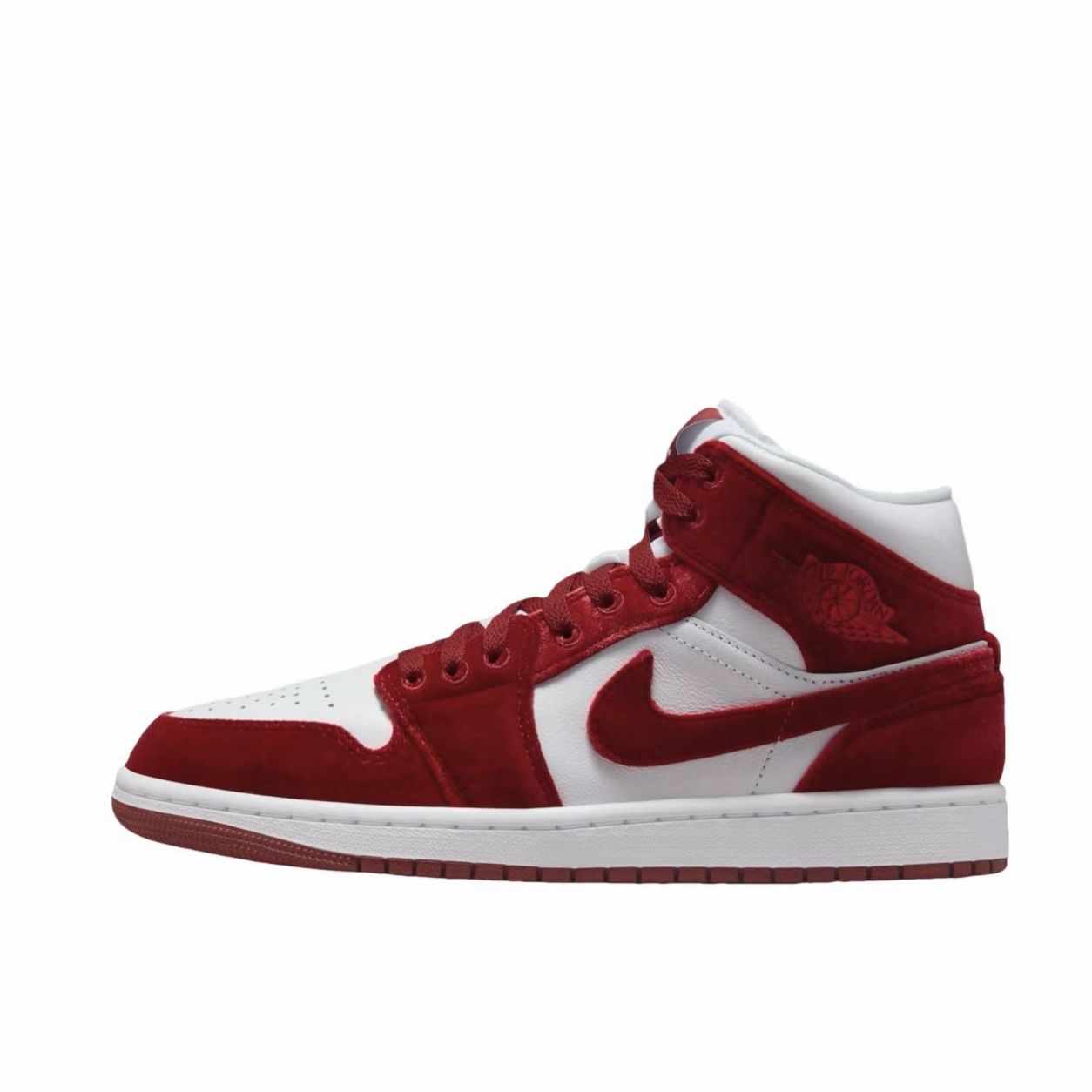 Air Jordan 1 Mid白红女子运动休闲舒适百搭中帮篮球鞋FZ3334-100,运动鞋new,篮球鞋,淘宝优惠券,粉丝福利购,淘宝优惠卷