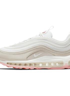 Nike Air Max 97 减震防滑 低帮 跑步鞋 女款 米粉白