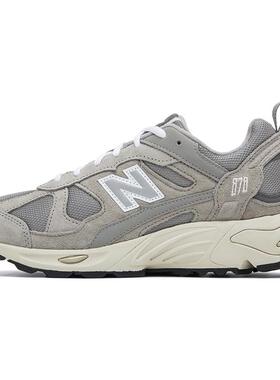 New Balance NB 878 复古 格雷系 织物人造革 中帮跑步鞋 男
