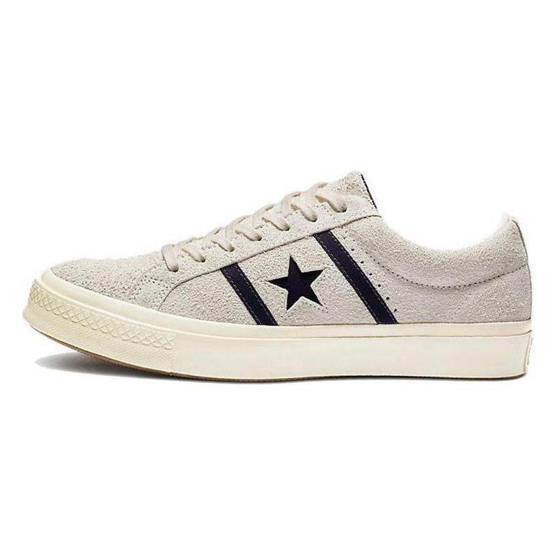 Converse one star 翻毛皮 硫化 低帮 板鞋 男女同款 灰白