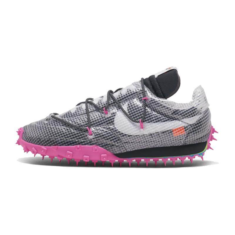 OFF-WHITE x Nike Waffle Racer Fuchsia' 低帮 运动休闲鞋