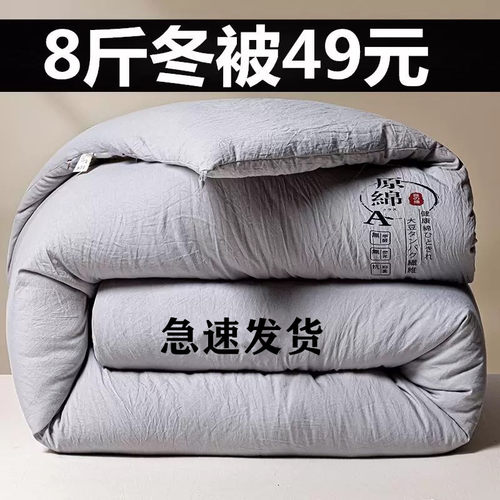 大豆纤维被子加厚保暖冬被