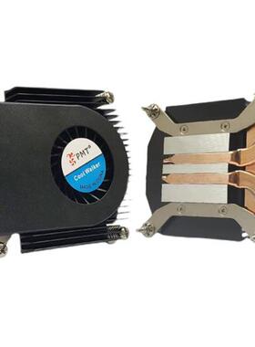 超薄铜管CPU散热器一体机1200 1155工控机OPS涡轮侧吹4线风扇115X