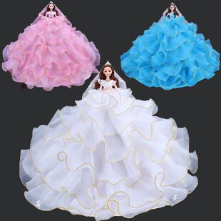 45cm雅萌乐换装娃娃波浪大婚纱套装礼盒衣服服饰女孩玩具洋娃娃