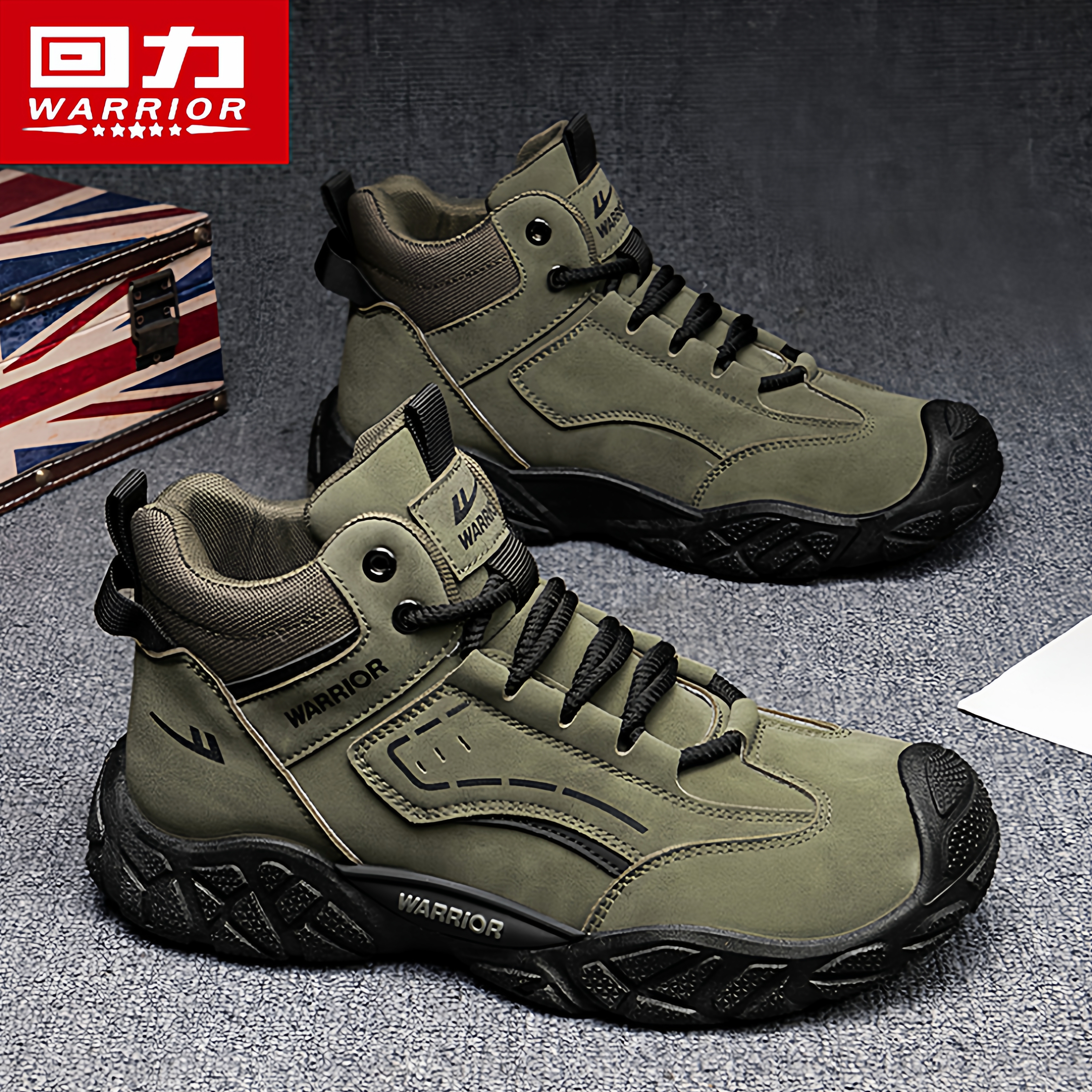 回力官方旗舰店男鞋高帮马丁靴子