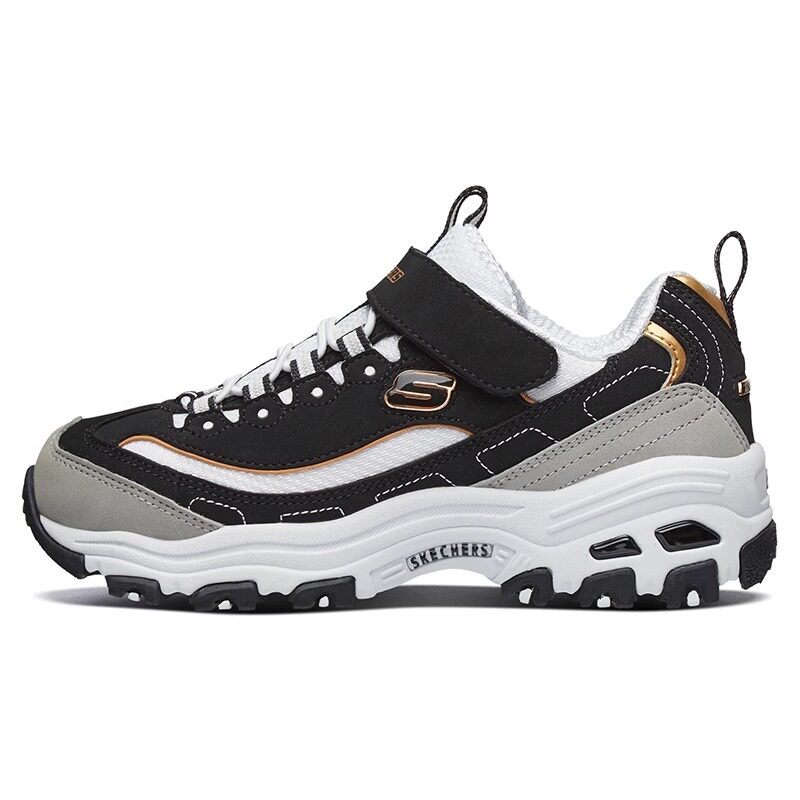 Skechers斯凯奇学生童鞋熊猫鞋男女童运动鞋老爹鞋魔术贴休闲跑鞋