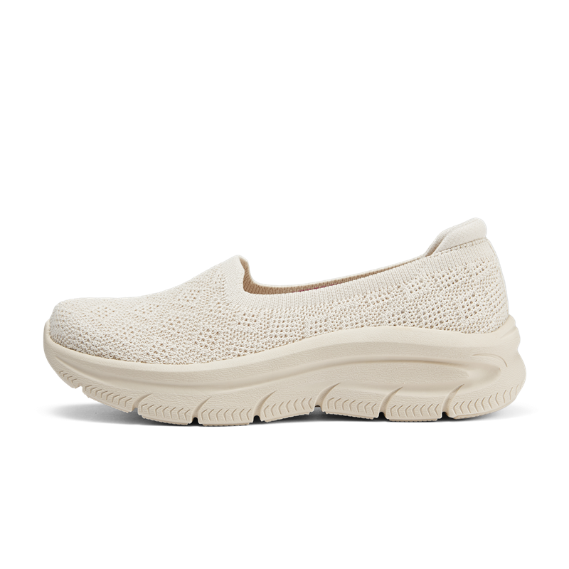Skechers斯凯奇女鞋春夏季新款一脚蹬透气健步鞋时尚休闲运动单鞋
