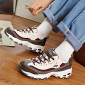 熊猫鞋 Skechers斯凯奇春秋冬季 奶茶熊运动鞋 黑糖烤奶老爹鞋 款 女鞋