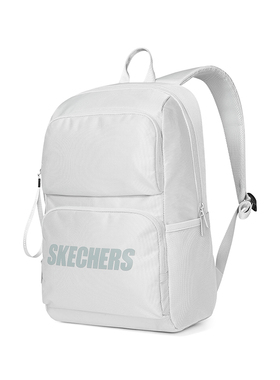 Skechers斯凯奇双肩包男女旅行大容量月亮灰大学生书包高中生背包
