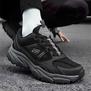 Skechers斯凯奇秋冬季男鞋跑步鞋运动户外登山休闲运动复古老爹鞋