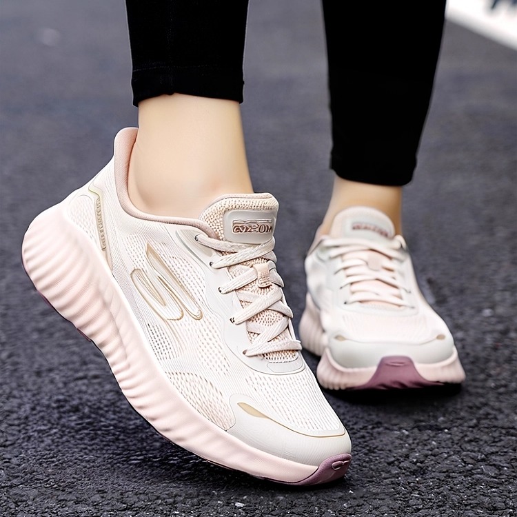斯凯奇跑步鞋2025新款秋季女鞋经典休闲运动鞋厚底耐磨网面透气鞋