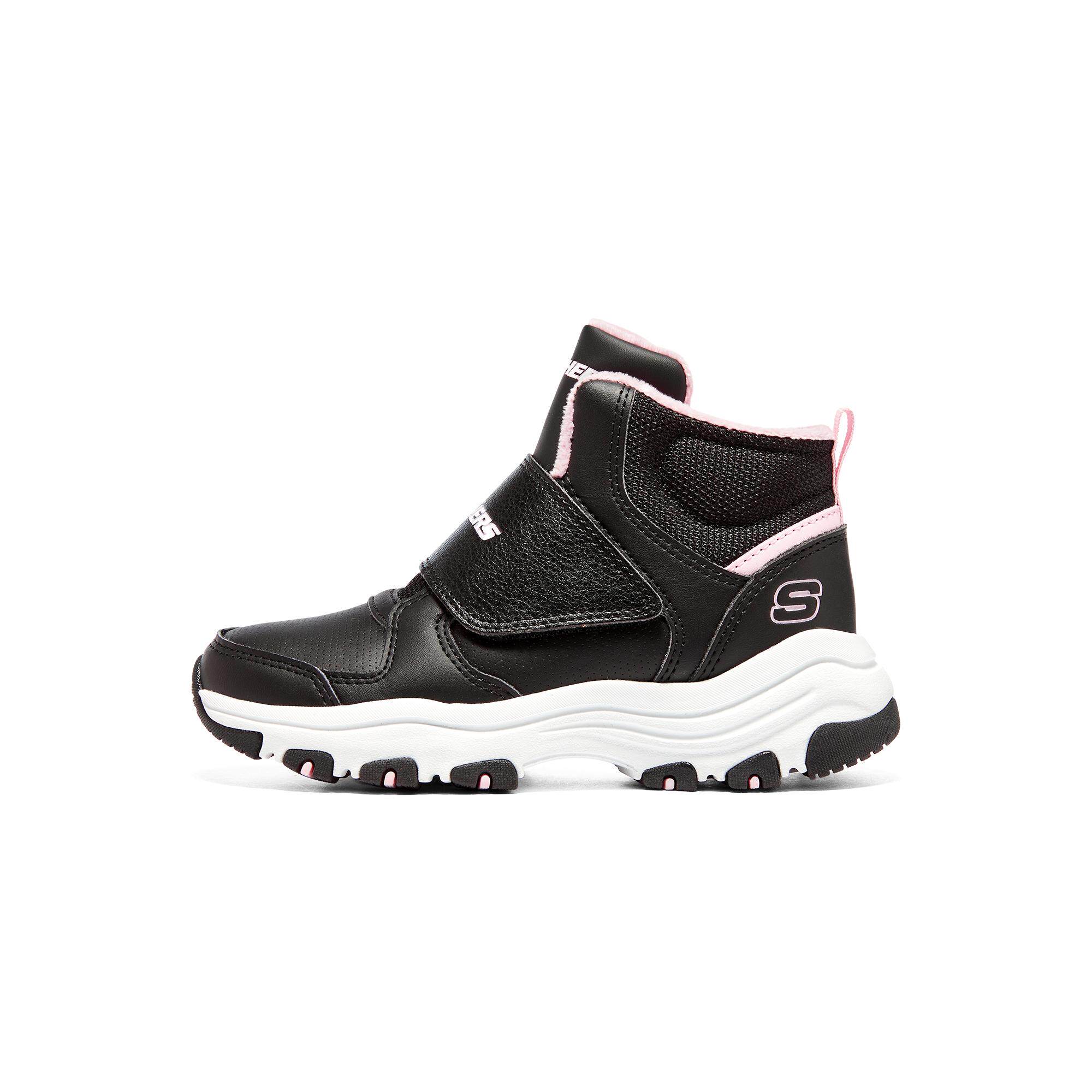 SKechers斯凯奇春季新款女童加绒保暖雪地靴魔术贴休闲鞋8701648L