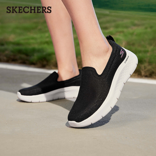 斯凯奇秋季女款2026新款一脚蹬健步鞋透气网面鞋休闲运动鞋散步鞋