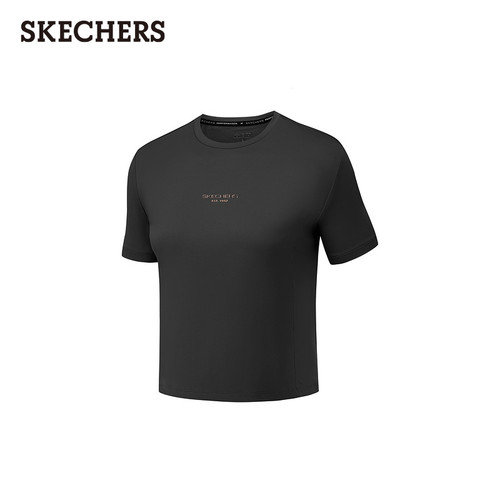 斯凯奇女装T恤短袖夏季修身防晒吸湿速干舒适上衣