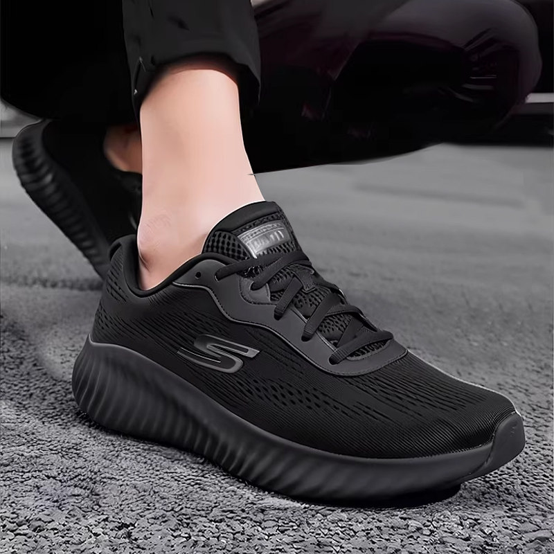 斯凯奇2026年春夏季新款男网面跑步鞋摇摇鞋休闲运动鞋缓震健步鞋