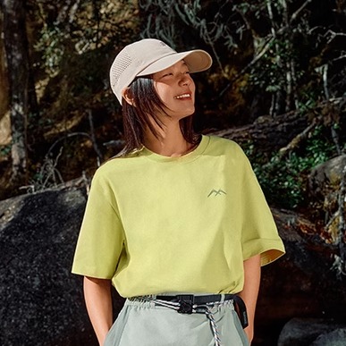 斯凯奇秋季索罗娜短袖衫男女同款T恤轻薄透气宽松速干户外上衣