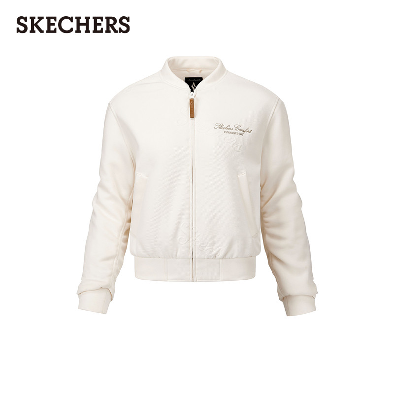 Skechers斯凯奇2026新年CNY马年限定女款针织裥棉棒球外套