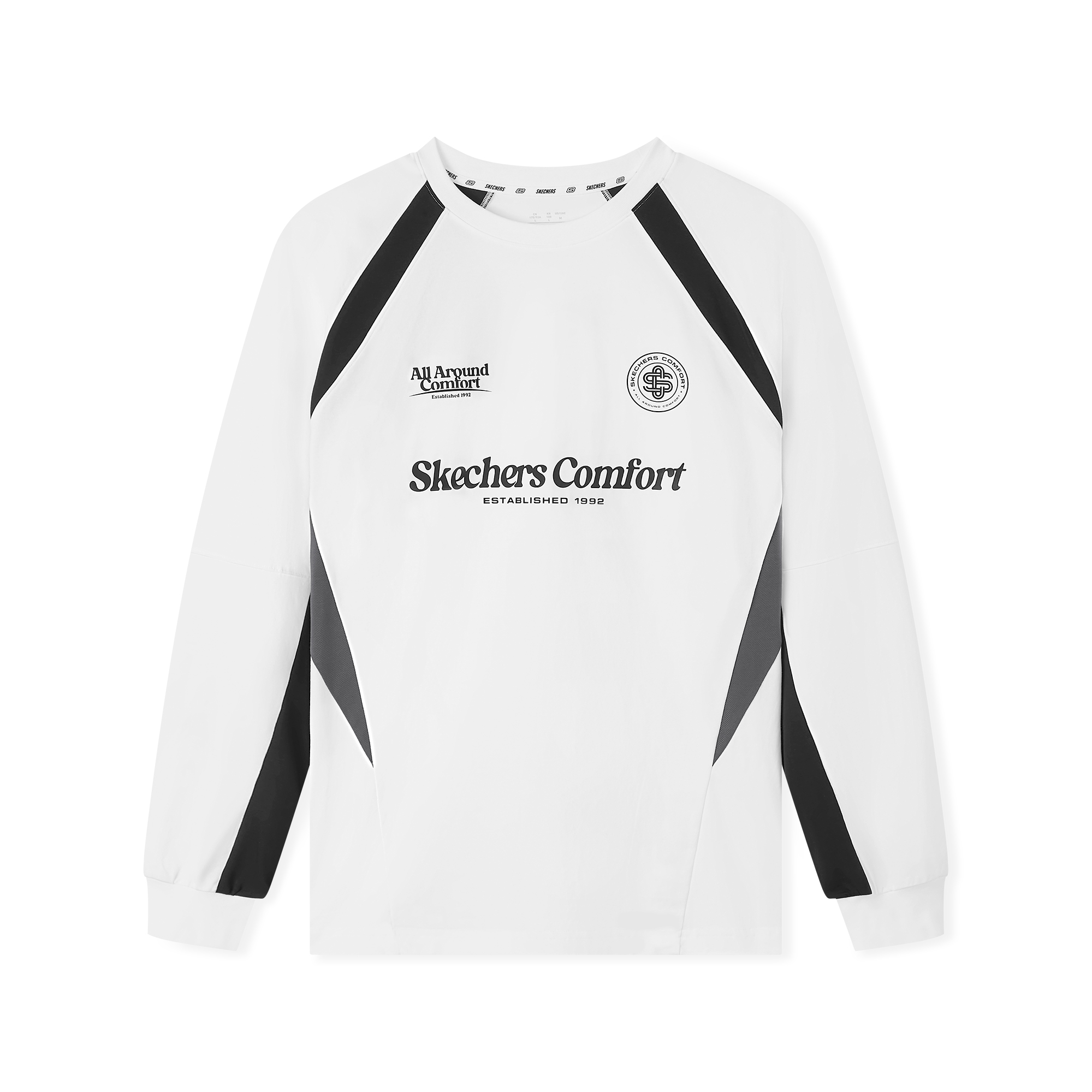 斯凯奇针织长袖2025年男女宽松版秋季运动休闲撞色索罗娜百搭