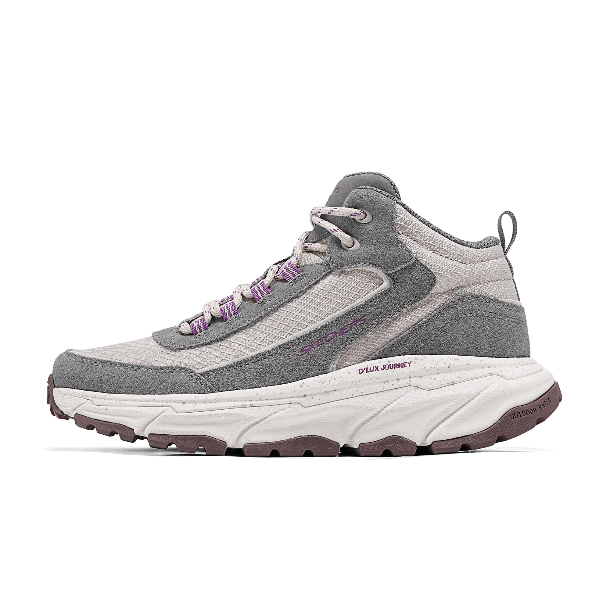 Skechers斯凯奇春季女鞋城市户外运动休闲鞋轻质缓震保暖高帮鞋