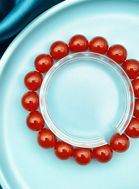 天然红玛瑙手链本命年