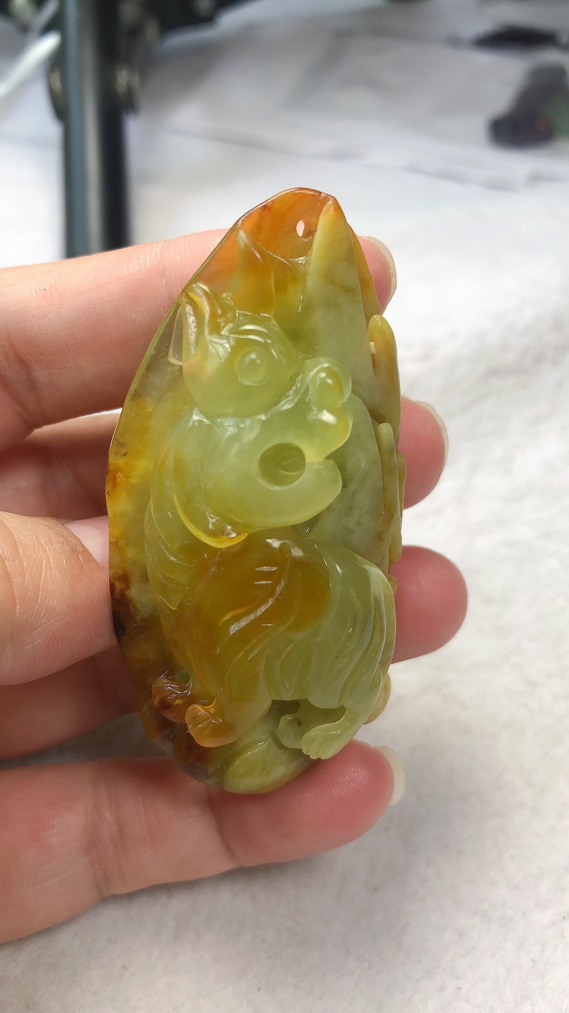 貔貅挂件岫玉吊坠花玉祥瑞吉兆毛衣链天然玉坠子玉佩包邮一物一图