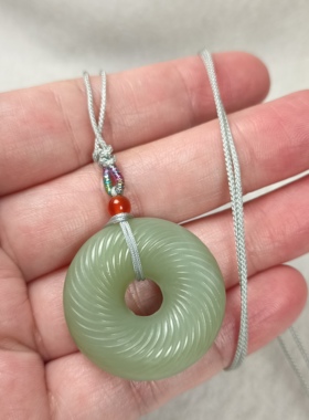 和田玉平安扣吊坠全新包邮