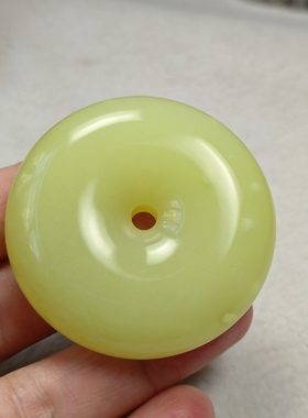 天然岫玉大平安扣吊坠保真包邮