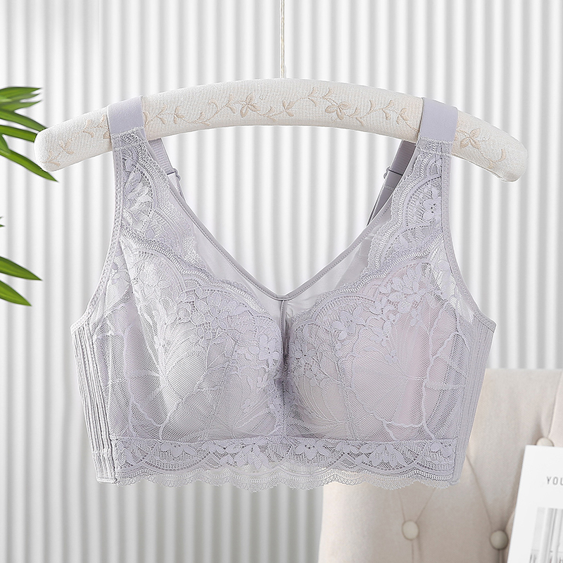 大码宽肩带软钢圈防下垂薄款文胸