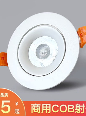 cob射灯嵌入式5W15W20W30W店铺商用160卡焰超亮led天花灯吊顶孔灯