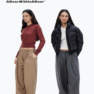 DoOr 保暖中低腰长裤 2色羊毛混纺加厚弯刀休闲裤 Susan 秋冬