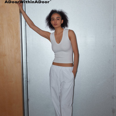 长裤宽松简约中低腰直筒通勤双层