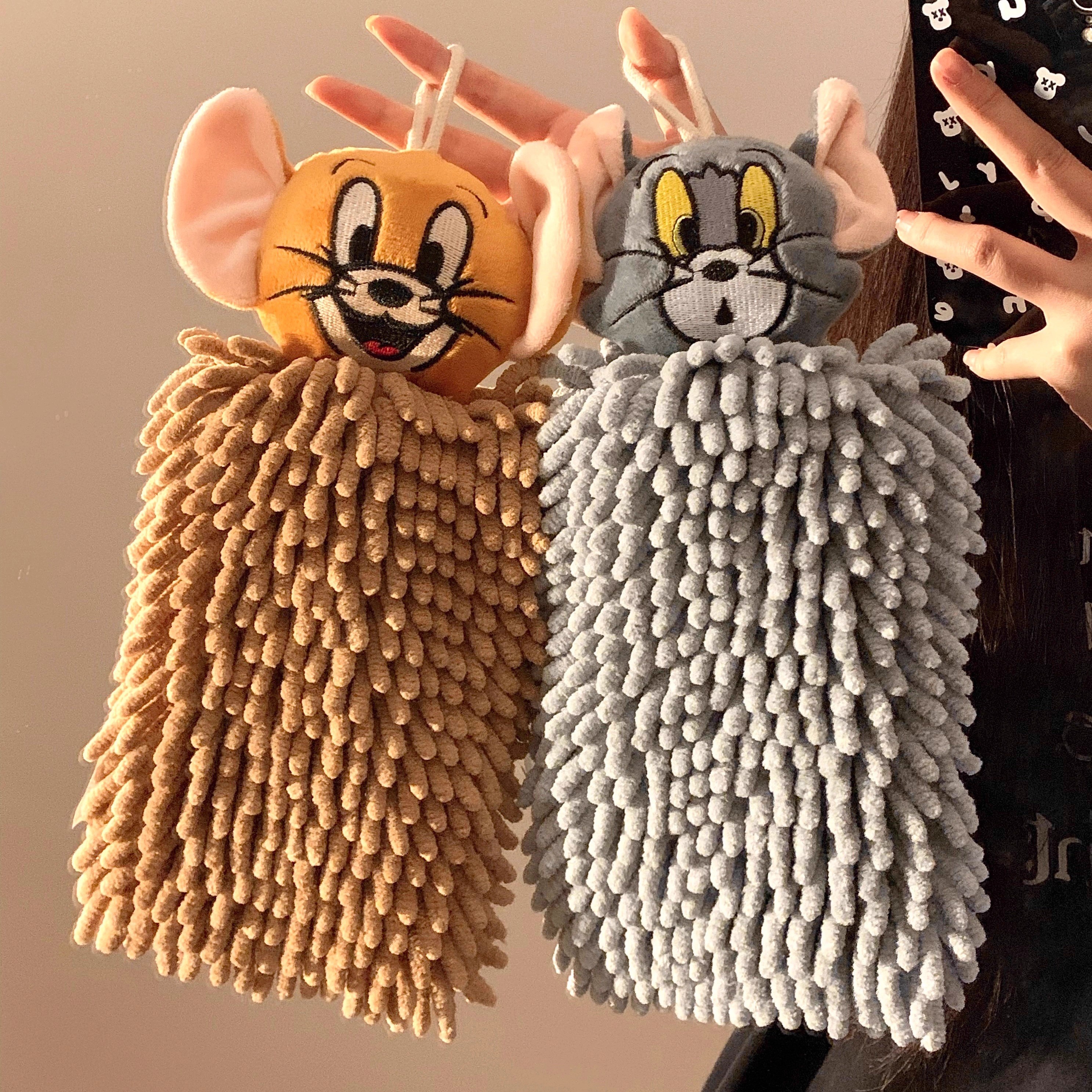 挂式可爱猫和老鼠擦手巾