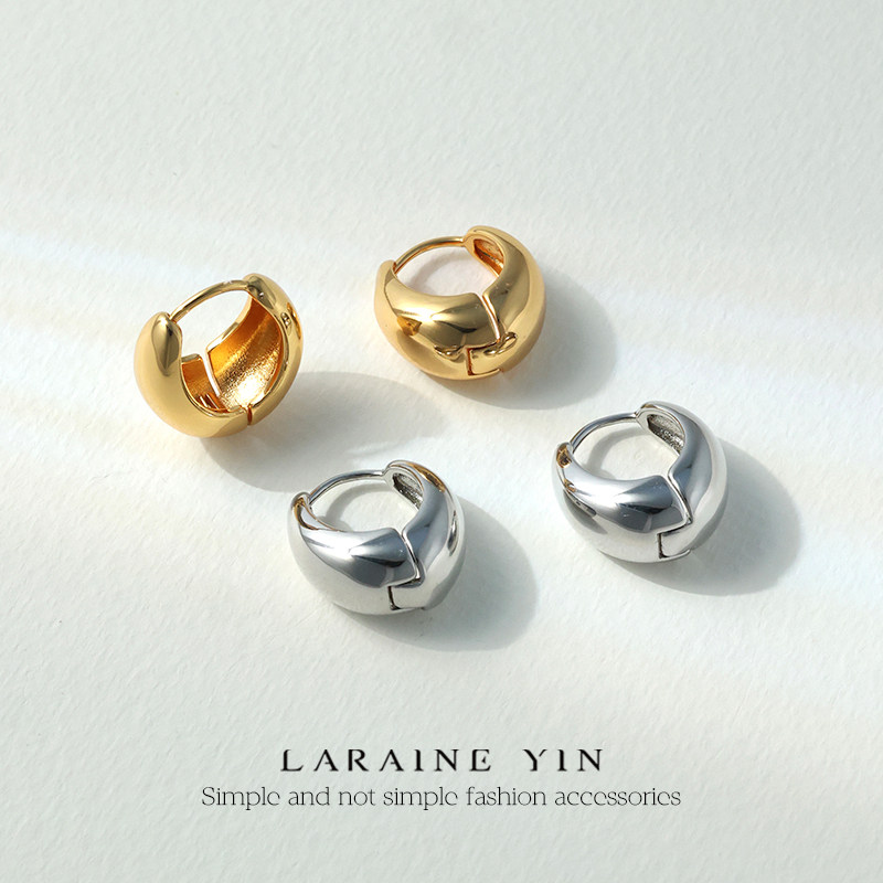【买3免1】欧美ins简约冷淡风水滴圆圈耳环女小众耳钉耳扣耳饰