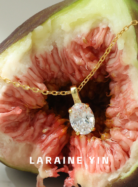 【买3免1】四爪椭圆锆石925纯银项链女 轻奢小众精致礼服百搭饰品