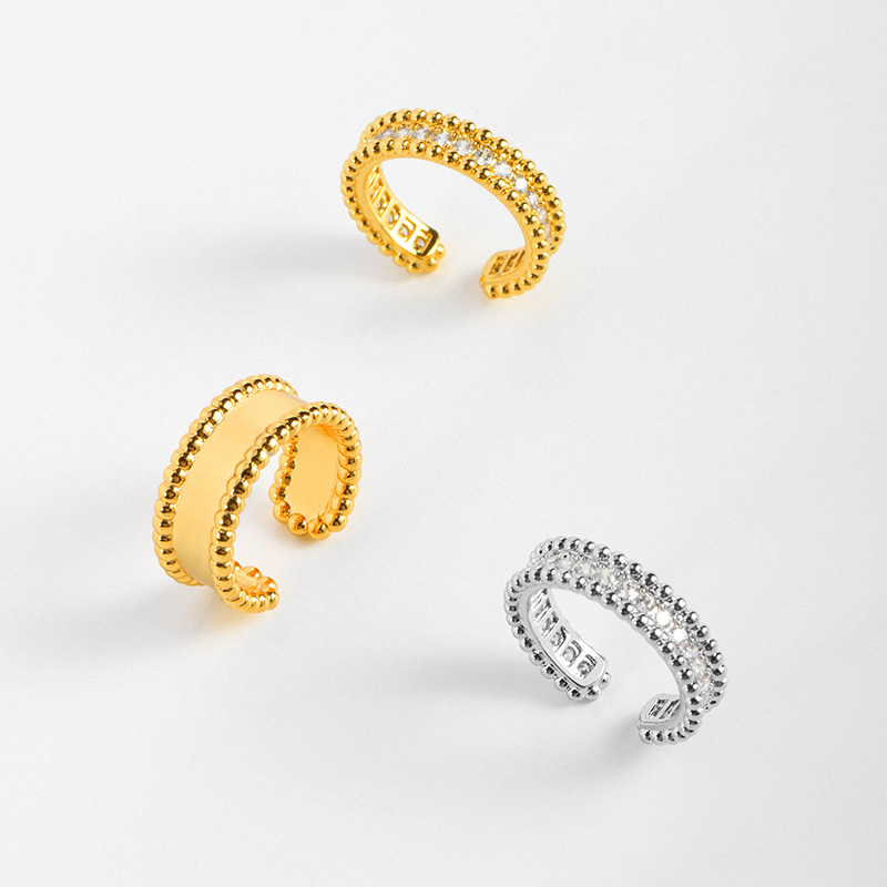 简约设计百搭戒指女铜镀金