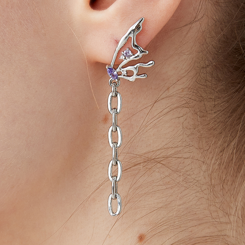 原创设计ab款耳环耳夹无耳洞