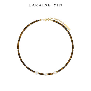 YIN小众设计天然石串珠项链巴洛克珍珠日韩冷性风高级 LARAINE