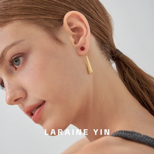LARAINE YIN复古红玛瑙耳饰小众高级感轻奢水滴耳环两戴耳饰